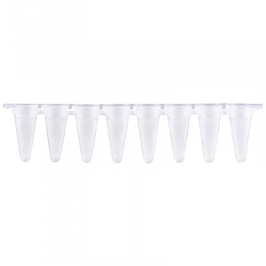 0,1 мл. Пробірки в стрипах білі Capp Expell по 8 штук з окремою плоскпрозорою кришкою,120 шт/пак, пак