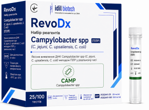 RevoDx Набір Campy-3 Panel для виявлення ДНК Campylobacter jejuni / upsaliensis / coli