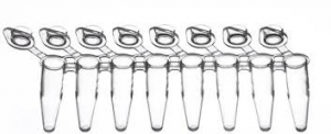 Пробірки 0,2 мл для ПЛР в стрипах  з індивідуальними плоскими кришками